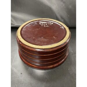 Vintage Marcrest Oven Proof Stoneware Bowl Daisy Dot Brown F‎